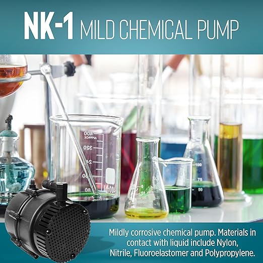 Little Giant "NO KORODE" 115-Volt, 1/150 HP, 210 GPH NK-1 Mild Acid, Alkalis and Hard Water Submersible Centrifugal Pump, Black, 526003