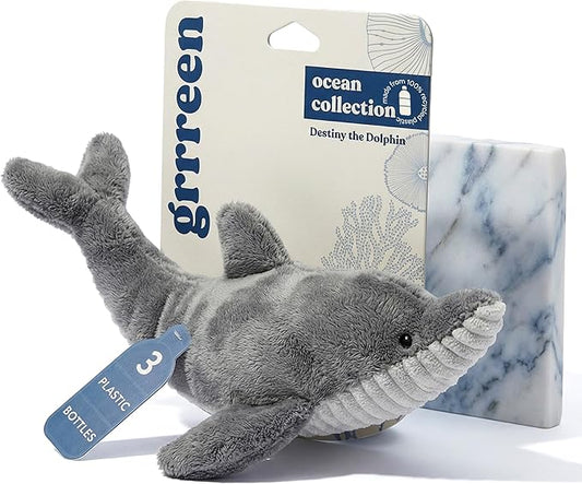 Dog Toys | Plush Dolphin Stuffed Animal for Dogs | Eco Friendly Medium Dog Toy