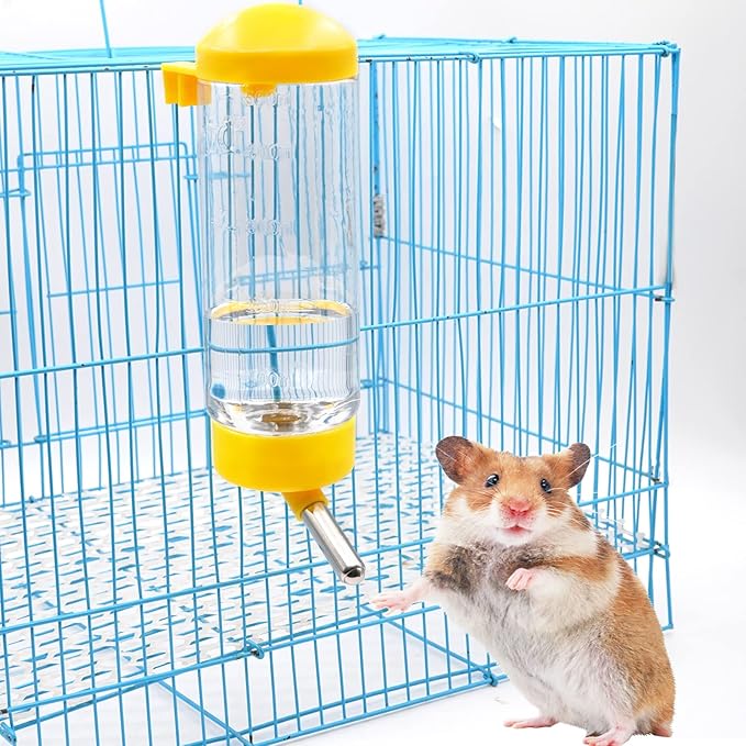 Small Animal Water Dispenser for Cage, 4PCS Rabbit Water Bottle No Drip, 500ml Guinea Pig Water Bowl No Drip for Rabbit, Chinchilla, Ferret, Guinea Pigs, Squirrel, Hedgehog, Ship by Random Color