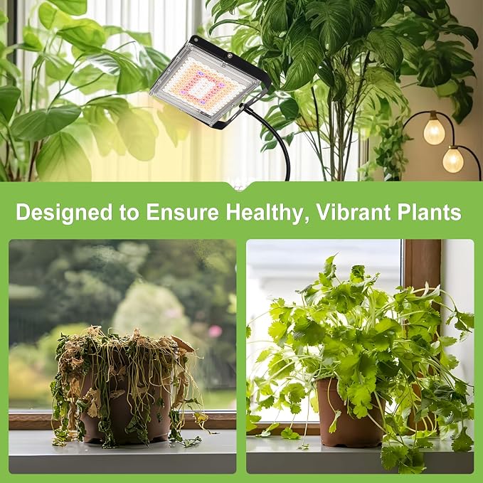 LBW Grow Lights for Indoor Plants, Full Spectrum 96 LEDs Plant Grow Light | On/Off Switch, 21-68 in Adjustable Tripod Stand Upgraded Floor Grow Lamp, Ideal for Tall Large Houseplant Growing
