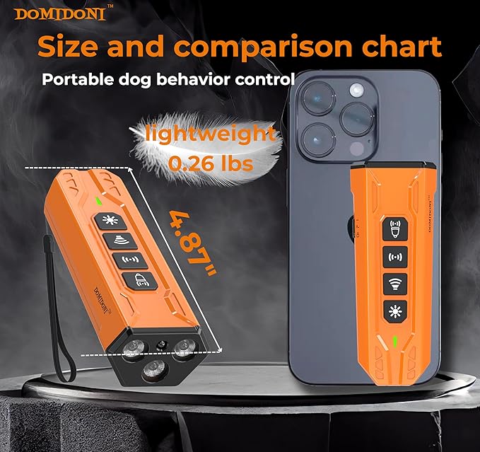 Dog Bark Deterrent Device- 3X Ultrasonic Anti Barking Devices for Dogs, Safe for Dogs & Humans, Portable Barks No More Bark Stopper Dog Training Device Indoor Outdoor Use Rechargeable(Alpha Pro)