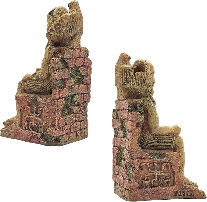 M2cbridge Aquarium Decor Castle Shipwreck Ornament Underwater Landscape(Egyptian Pharaohs)