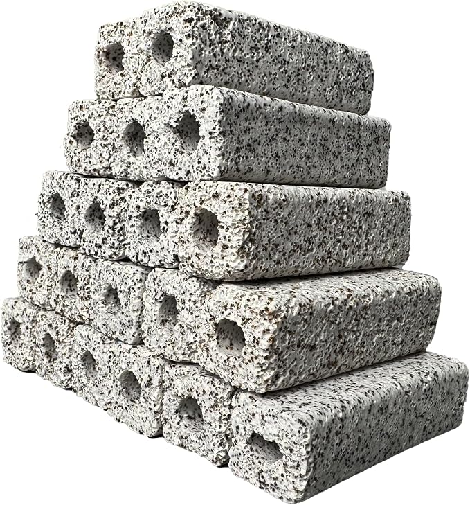 20 Pieces of Quartz Ceramic Bacteria House for Fish Tank and Pond to Feed Nitrifying Bacteria for Better Water Quality