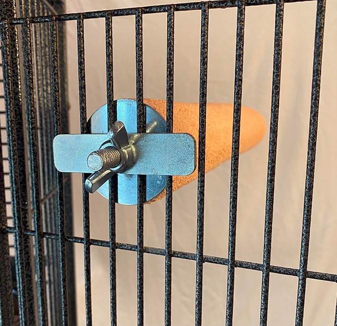 Polly's Pastels Nail Trimming & Beak Conditioning Safety Perch for Cockatiels, Cockatoos, Macaws, Parakeets, Budgies, Parrots and All Other Birds (Coral, Large Long-1 1/2" Dia. x 14" Long)