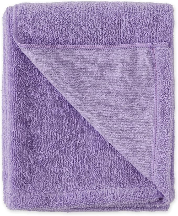 Bone Dry Pet Grooming Microfiber Towel, Embroidered Collection, X-Large,41x23.5, Lavender (Pack of 12)