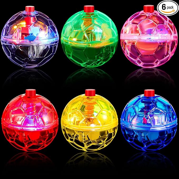 Sratte 6 Pieces Ghost Hunting Cat Ball Activated Cat Toy Motion LED Light Pet Balls Motion Dog Interactive Pet Toys Glowing Mini Running Exercise Supplies for Animals Activity (Bright Color)