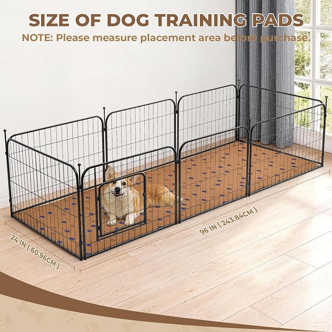Fostanfly Washable Dog Pee Pads, 1 Pack 24''x96''(2x8ft) Runner Rug, Brown | Machine Washable & Reusable, Strong Absorbent, Leak-proof & Waterproof, Non-Slip, Runner Rug for Hallway, Entryway, Bedroom