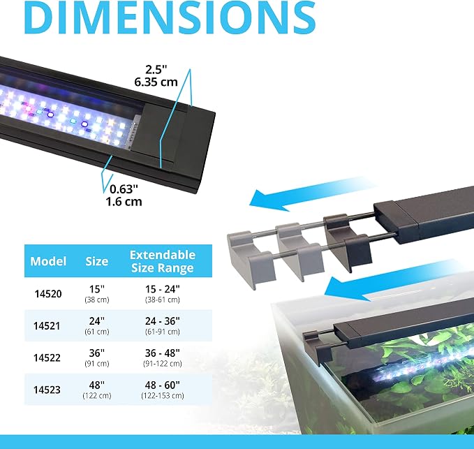 Fluval Plant 3.0 LED Planted Aquarium Lighting, 32 Watts, 24-34 Inches