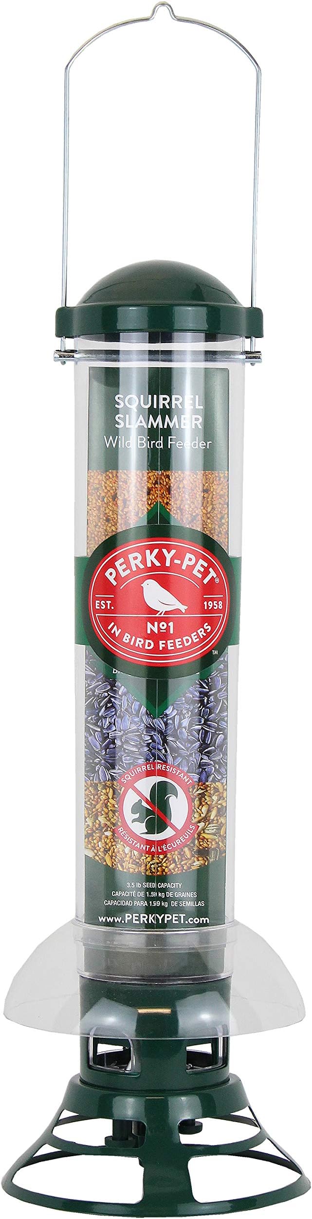 Perky-Pet 5141-2 Squirrel Slammer Wild Bird Feeder , Green