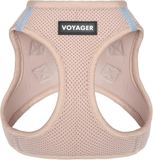 Best Pet Supplies Voyager Step-in Air Harness - All Weather Mesh, Reflective, No Pull Harness for Dogs, Cats - Secure with Hook & Loop Fastener, Buckle, Double D-Rings - Khaki, XL