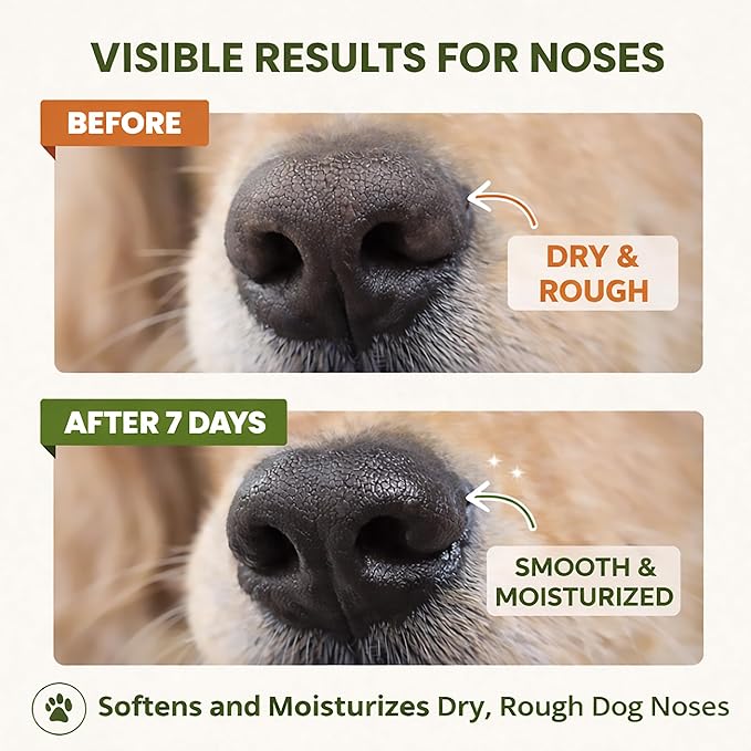 Dog Paw & Nose Balm Stick for Dogs & Cats, 2 Pack 1.41oz/40g, Mess-Free Lick-Safe Paw Wax for Hot Pavement & Winter Salt/Snow, Moisturizes Dry, Cracked Paws & Noses, Beeswax Olive Oil VIT E