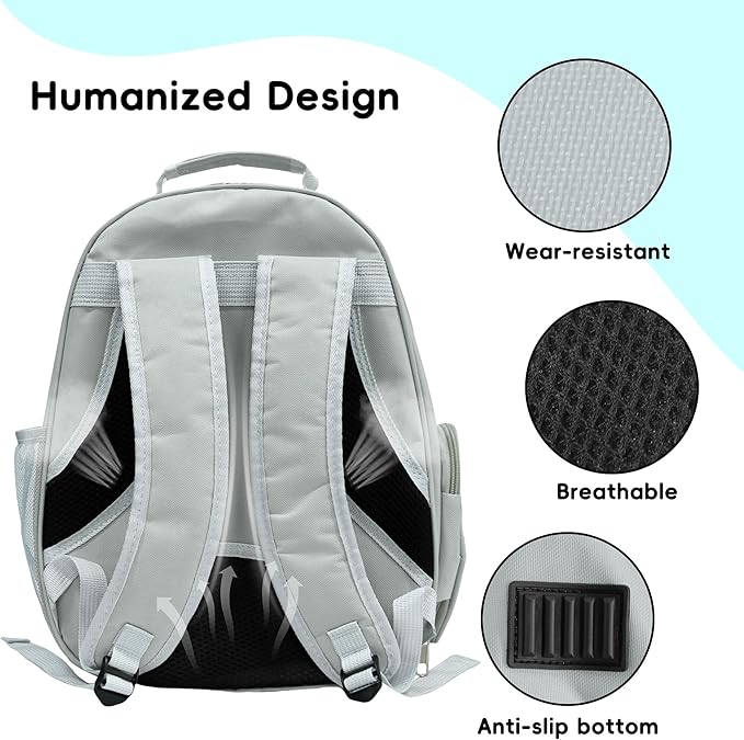 Cat Backpack, Airline Approved Bubble Carrying Bag for Small Medium Dogs Cats, Space Capsule Pet Carrier Dog Hiking Backpack Travel Carrier (Grey)