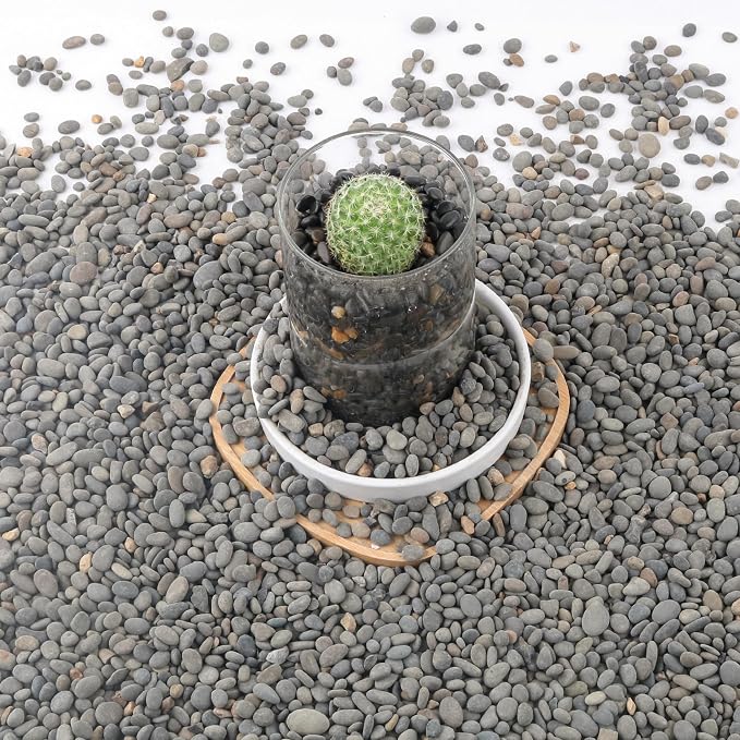 CJGQ 7lb Aquarium Gravel for Plants, Decorative River Rocks Pebbles for Succulents Cactus Outdoor Garden Landscaping, Plant Rocks Natural Small Drainage Rocks Gravel for Fish Tank Vases Terrarium
