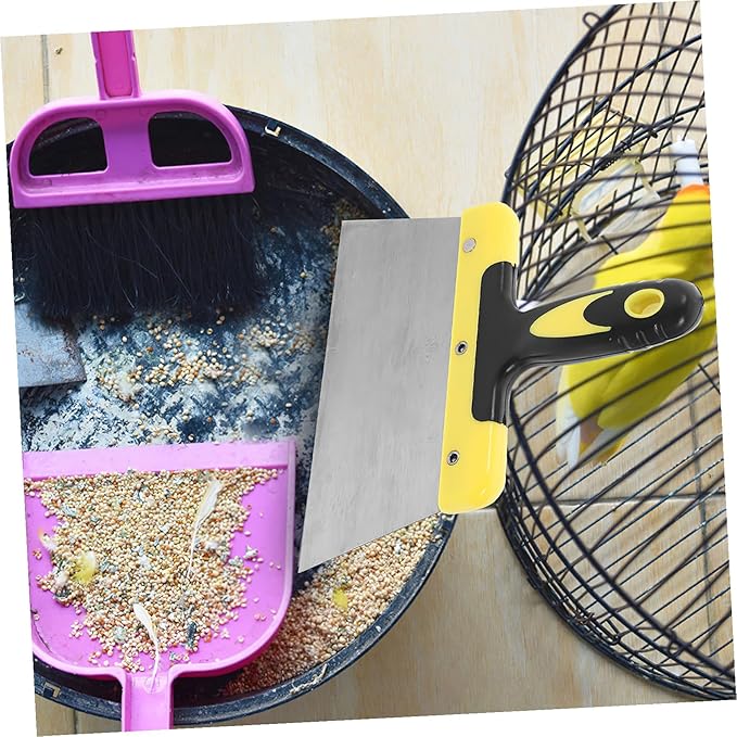 SUPVOX Bird Cage Cleaning Scraper Bird Droppings Remover Long Stainless Steel