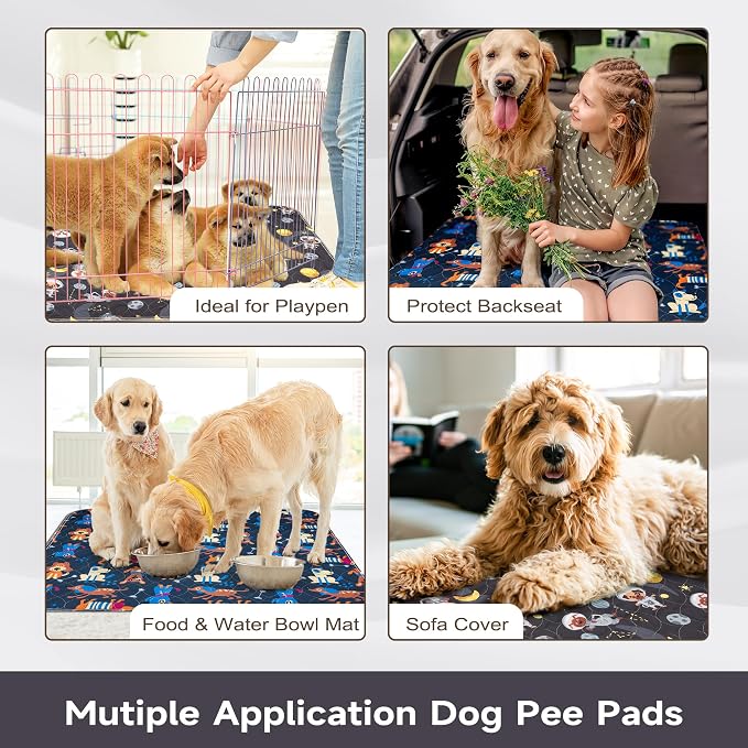 Paw Legend Washable Reusable Dog Pee Pads Super Absorbent (2 Pack) - Washable Reusable Puppy Training Pads | Quality Travel Pee Pads for Dogs | Absorbent and Odor Controlling