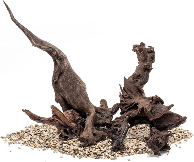 Ultum Nature Systems Driftwood - Malaysian Drift Wood for Fish Tank, Planted Tank, Terriarium, Paludarium - Versatile Natural Driftwood Decor, Events Wood Centerpiece - Malaysian, S 8-12", 3 Pack