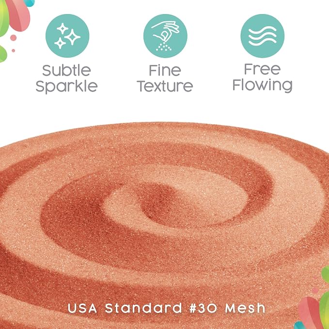Coral Unity Sand -1.5 LB (22oz), Soft Orange Colored Sand for Weddings, Vase Filler, Home Decor, Crafts, Terrariums, and More