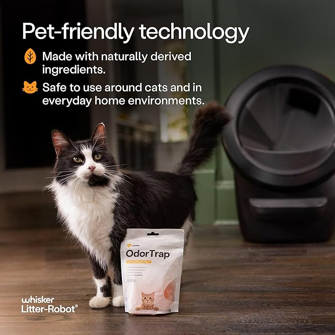 OdorTrap Pack Refills by Whisker, 6 Pack Refill for OdorTrap Pod (Pod Not Included), Eliminates Litter Box Odors, Compatible Traditional Litter Boxes, 8.96 Fl Oz