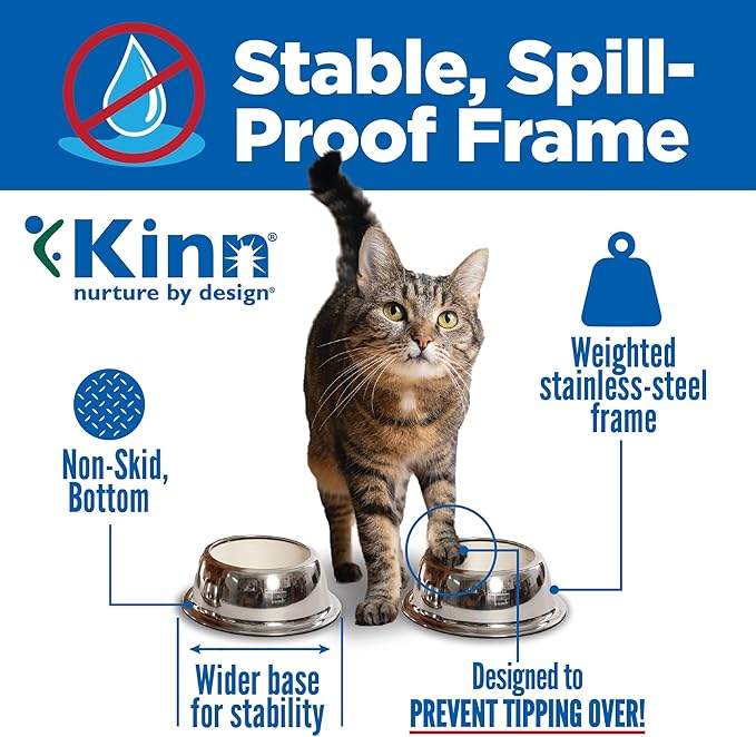 Kinn Whisker Fatigue Cat Bowl Compostable & Disposable for Food or Water, 24oz (50 Refills), Whisker Friendly Cat Dish for Owners Needing Convenience and Cleanliness in a Pet Saucer