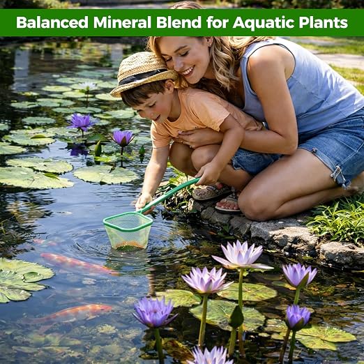 Aquatic Plant Soil for Water Lily & Lotus – Clay-Based, Nutrient-Rich | Aquatic Soil Pond Plant Growing Medium, Multi-Mineral Blend, Ideal for Small Ponds & Water Gardens, Safe for Fish,6LB