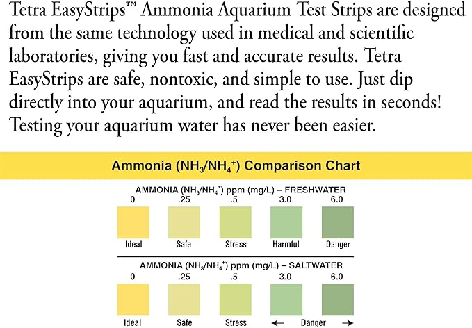 Tetra EasyStrips, Complete Aquarium Test Strips, Water Testing, 25 Count