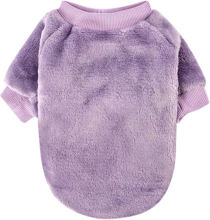 FabriCastle Dog Sweaters, 3-Pack Dog Clothes for Small Dogs Girl & Cats, Soft and Warm Pet Coats XXS - XXL, Winter Pet Jackets, Doggy Apparel Costumes, Puppy Outfits (Pink,Purple,Light pink, XX-Small)