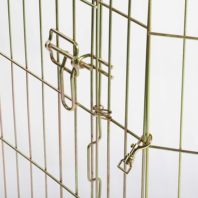 MidWest Homes for Pets 24-Inch Exercise Pen, for Indoor and Outdoor Use, 16 Sq Feet of Play, Single Door Folding Dog Pen, with Large Door Opening & Secure Latch, Easy to Set Up, Foldable Dog Playpen