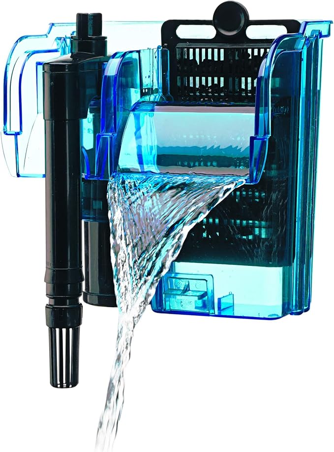 Penn-Plax Cascade 80 Power Filter – Hang-On Filter with Quad Filtration – Great for Freshwater and Saltwater Setups