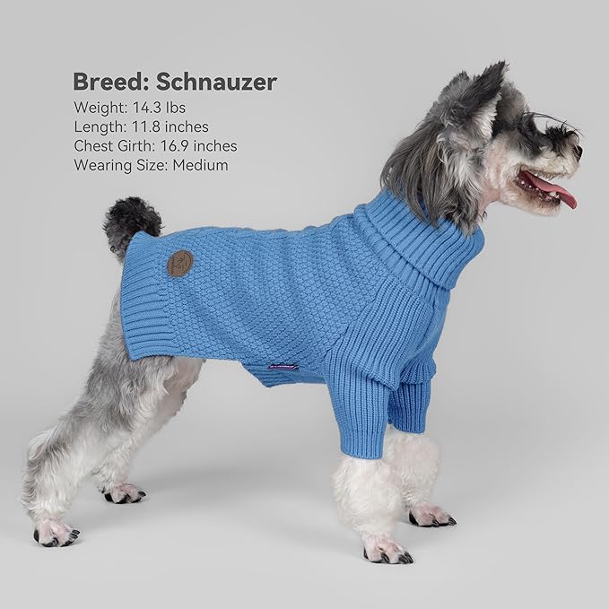 cyeollo 4XL Dog Sweater, Stretchable & Cozy Warm Dog Sweaters for Large Dogs Boy, Pullover Knit Fall Winter Sweatshirt for Giant Breed Big Dogs Clothes, Doberman Great Dane Apparel, Blue XXXXL