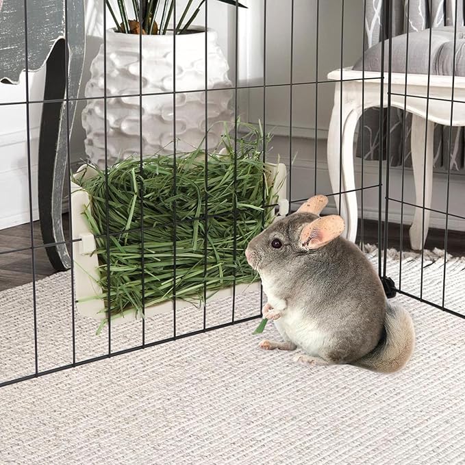 Hypeety Rabbit Hay Feeder - Automatic Plastic Cage Accessory for Guinea Pigs, Chinchillas, and Small Animals