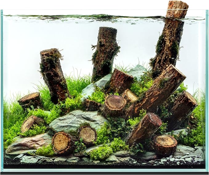 UNS Ultra Clear Rimless Tank - 5.8GAL | 22.1L - 14.17x8.66x11.02 | 36x22x28 CM, 5mm Glass Thickness, Leveling Mat Included - Low Iron, High Clarity Fish Tank w/ 45° Mitered Edge - [5T]