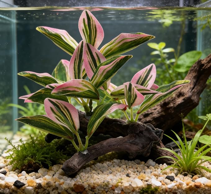 M2cbridge Fish Tank Plastic Soft Grass Artificial Betta Water Plants Pink | zero maintenance, soft without scratching, healthy underwater home
