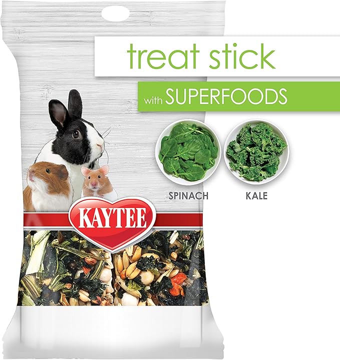 Kaytee Small Animal Treat Stick with Superfoods, Spinach & Kale, 5.5 oz (Pack of 2)
