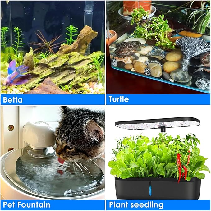 Mini Aquarium Heater 15W Super Small Fish Tank Heater with Digital Display Thermostat, Alumina Ceramic Betta Tank Heater Turtle Heater for 1-3 Gallon Tanks