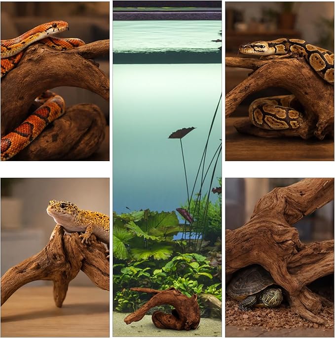 4PCS Driftwood for Aquarium, 1.96''-5.91'' Aquarium Driftwood, Fish Tank Driftwood, Ideal for Fish Tanks, Freshwater Aquariums, Terrariums（Random Style）