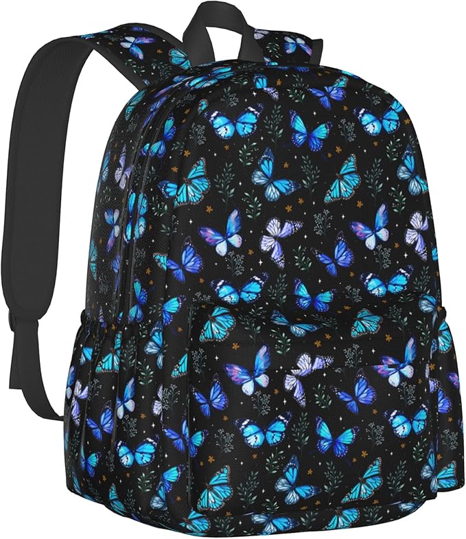 Butterflies Backpack for Women 16.7 Inch Laptop Backpack/Lightweight Waterproof Travel Daypack, Hiking & Work Bag