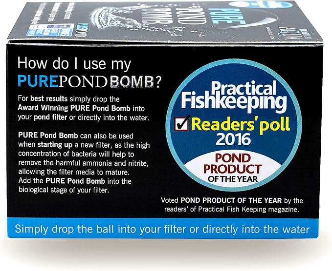 Evolution Aqua Pure Pond Bomb – for Crystal Clear Healthy Water, Treats up to 20,000 litres