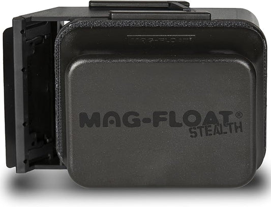 Mag-Float Large Black Stealth Glass Magnet Aquarium Scraper Cleaner with Blade - Floating Magfloat Magnetic Cleaning Tool