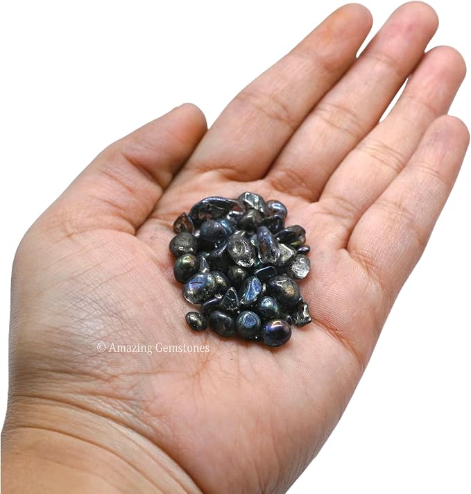 Amazing Gemstone Titanium Aura Quartz Crystal Chips Aquarium Gravel Rocks - Bulk Fish Tank Gravel, Small Tumbled Stone Chips and Tiny Crystals for Decoration (Natural AAA Grade)