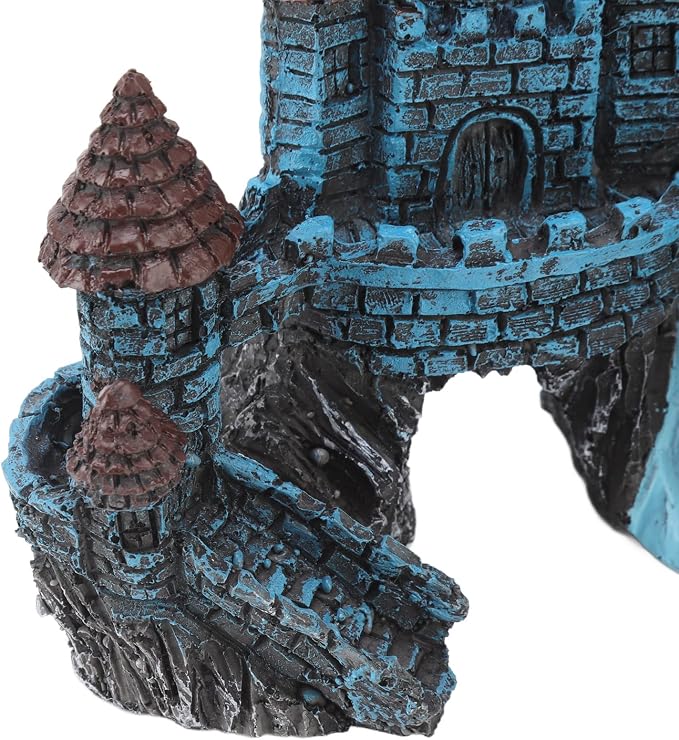 Castle Decoration for Fish Tanks, Eco-Friendly Hideout, Realistic Resin Ornament Idea