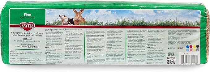 Kaytee Small Animal Pine Bedding For Pet Guinea Pigs, Rabbits, Hamsters, Gerbils, and Chinchillas, 9.8 Liter