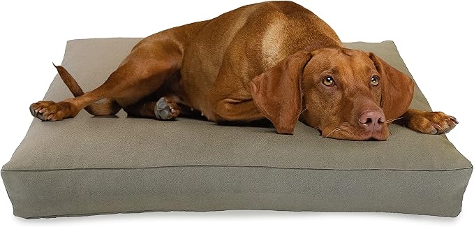 XX-Small - 18 x 12 x 4 - Natural Premium Organic Hemp Dog Bed - CertiPUR Fill - Removeable Cover