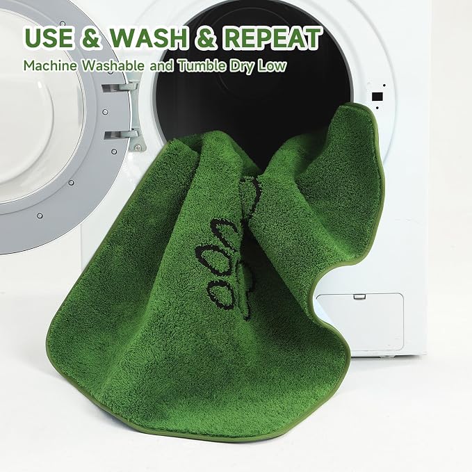 Homimp Washable Pee Pads for Dogs, 2 Pack Super Absorbent Reusable Puppy Pads,Green Long Wool Fake Grass for Potty Training, Upgrade Non-Slip and Leak-Proof,Floor,Couch,Bed and Crate,Green 45"×48"