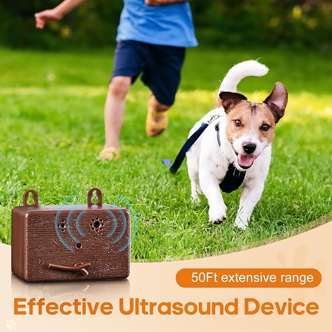 Anti Barking Device, 50FT Dog Barking Control Devices with 3 Adjustable Modes, Ultrasonic Dog Bark Deterrent Devices for Indoor & Outdoor, Dog Barking Silencer Bark Box