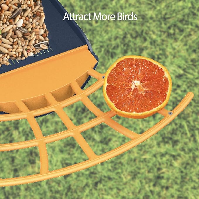 Birdkiss Smart Camera Bird Feeder with Squirrel Proof Seed Guard, AI Identifies Birds, Auto Captures Full HD Videos & Instant Notifications, Ideal for Bird Lovers, Deep Blue