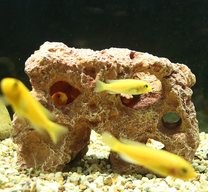 Large Aquarium Decoration Hideouts Resin Rock Mountain Hideaway Cave | Artificial Sea Coral Fish Tank Decoration