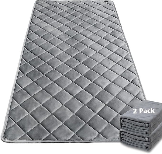 Guinea Pig Bedding, 2 Pack 59x31IN Thickened Fleece Cage Liner, Super Absorbent & Odor Control & Washable & Reusable Guinea Pig Liner for C&C 2X4 Cage, Pee Pad Mat for Small Animal, Rabbit, Bunny