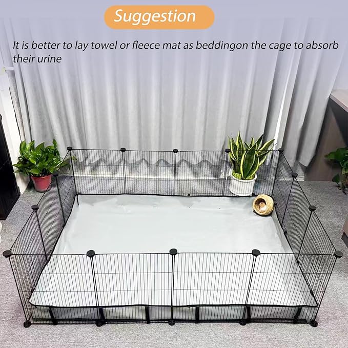 Guinea Pig Cage Liner Tarp Bottom Waterproof and Washable Base Also for Rabbits, Bunny, Chinchesillas, Hedgehog, Ferrets and Other Small Animals(36x48 inches)