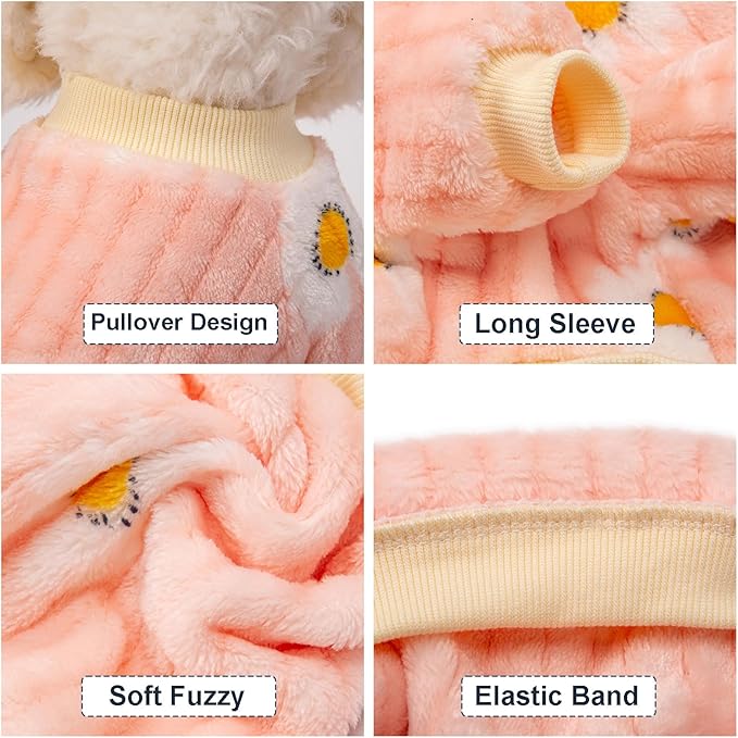 Dog Sweater, 3 Pack Dog Sweaters for Small Dogs, Dog Clothes for Small Dogs Girl Boy, Ultra Soft and Warm Puppy Sweater Dog Coat for Winter Christmas (X-Large, Dy Pink+Dy Purple+Dy Yellow)