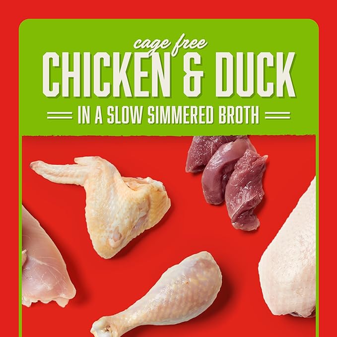 Stella & Chewy's Cage Free Chicken & Duck Shredrs - Premium Dog Food Pouches - Perfect For Picky Eaters- 24 Pack, 2.8oz Each